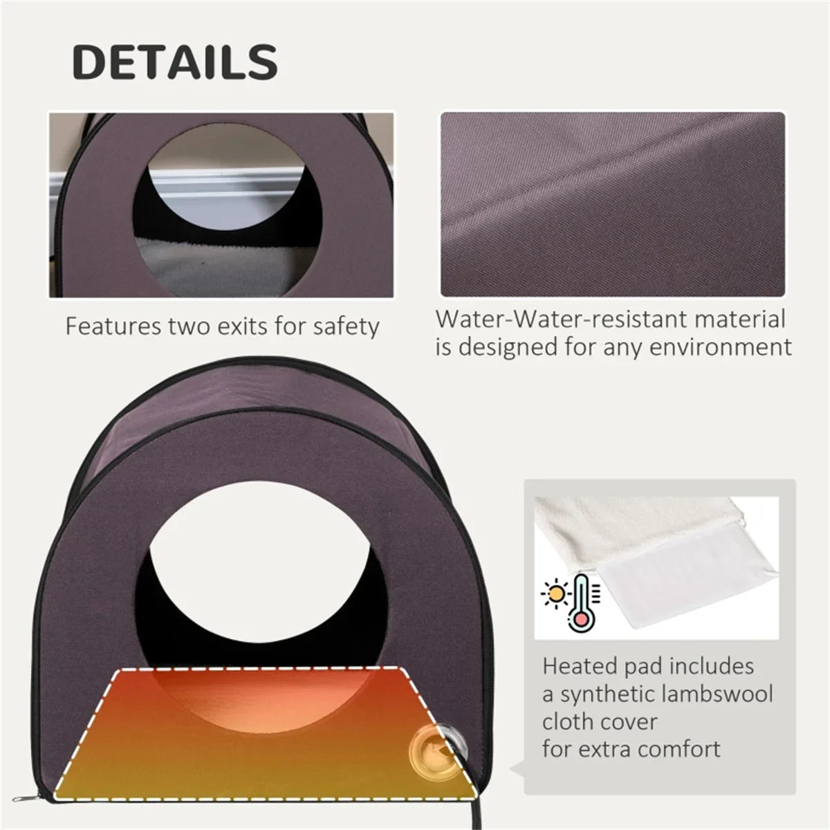 Cat House cat accessories bed Thermo Mod Kitty Shelter Outdoor Heated Kitty Houses pets bed cats tent Small-space pet house