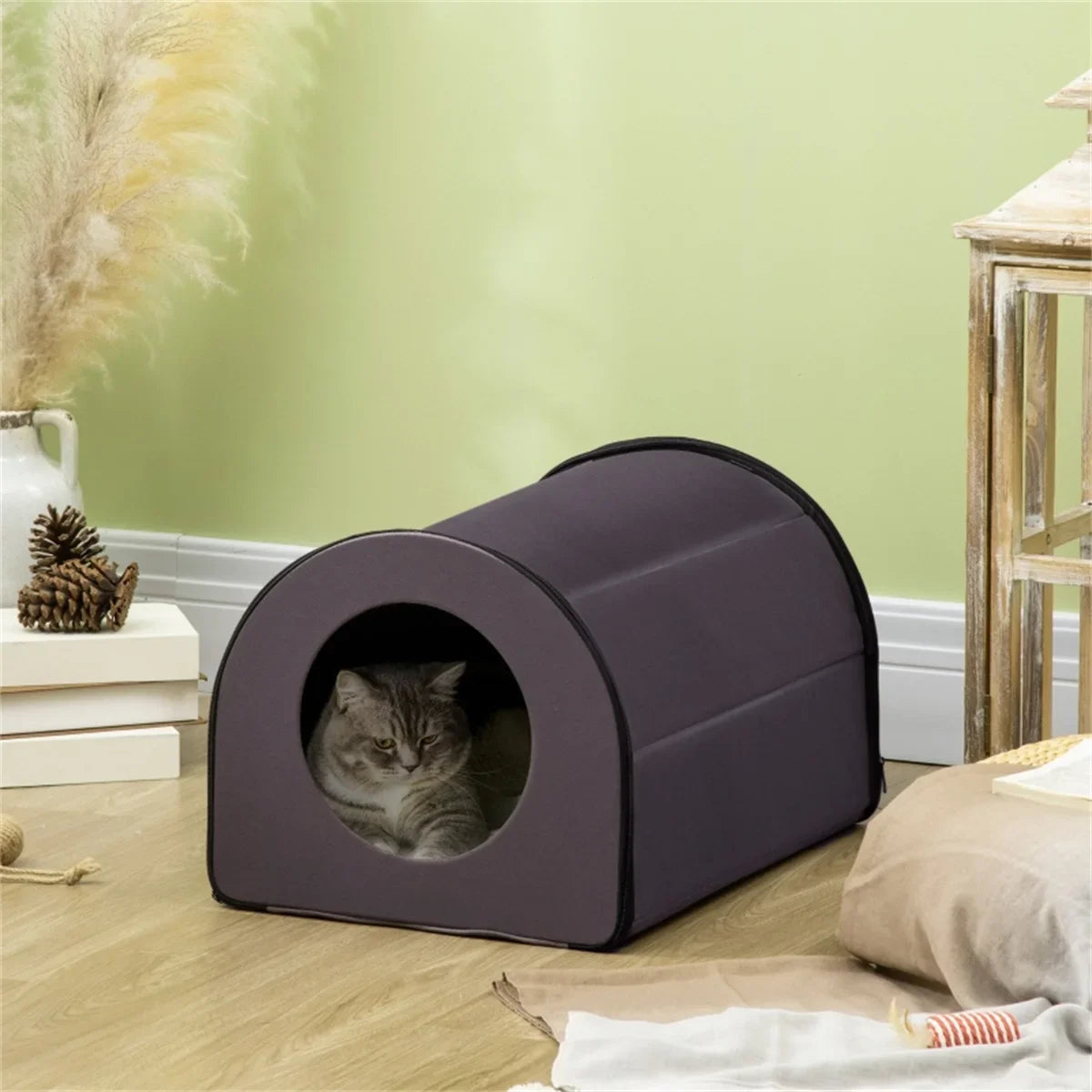 Cat House cat accessories bed Thermo Mod Kitty Shelter Outdoor Heated Kitty Houses pets bed cats tent Small-space pet house