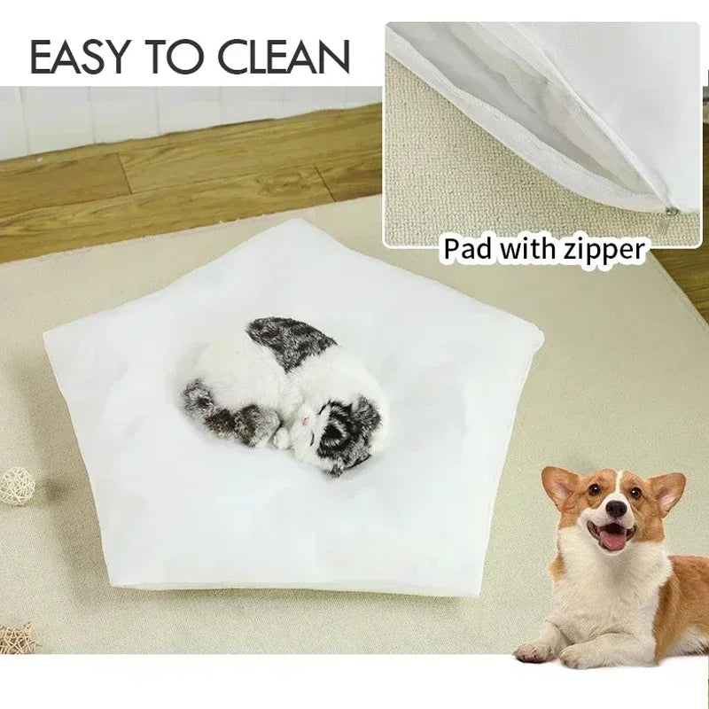 Outdoor Indoor Pet Tent Portable Removable Washable Dog House with Thick Cushion Anti-Slip Base Ideal for Small To Medium Cats