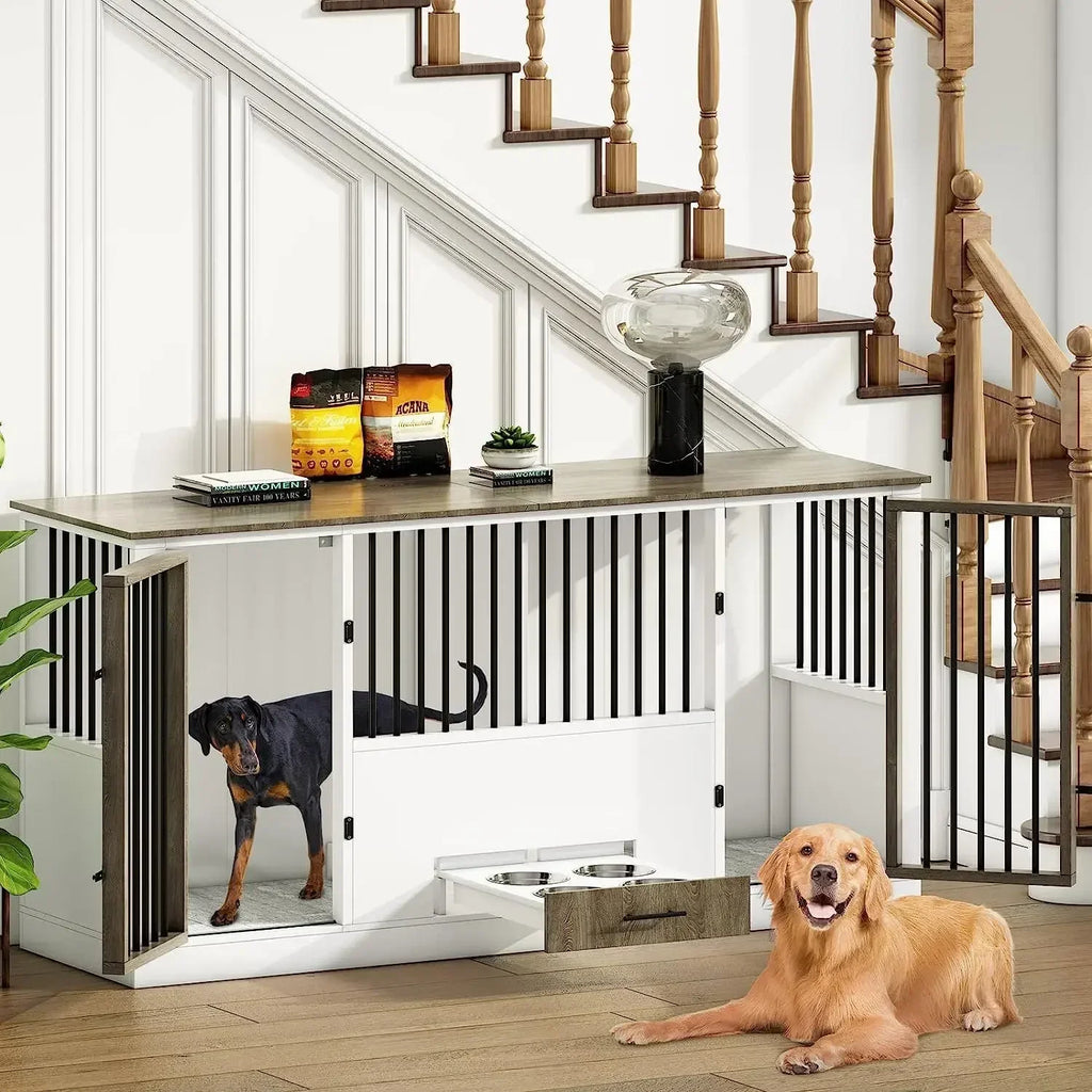 Sofa Side Several Pet Kennel Cabinets Integrated Cabinet Locker Steel And Wood Panel Furniture Type Dog Cage Indoor Kennel