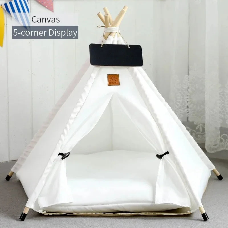 Outdoor Indoor Pet Tent Portable Removable Washable Dog House with Thick Cushion Anti-Slip Base Ideal for Small To Medium Cats