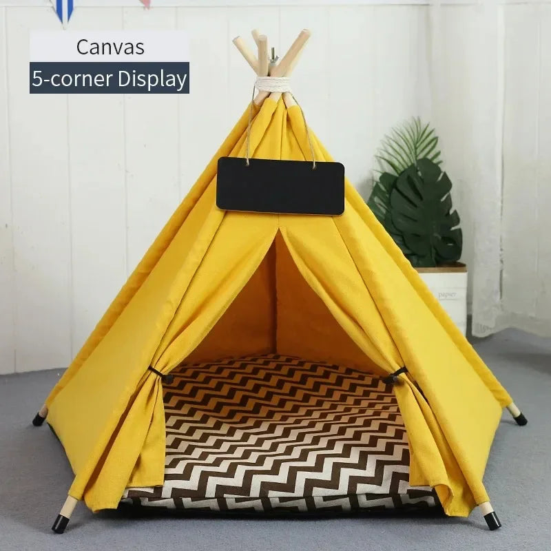 Outdoor Indoor Pet Tent Portable Removable Washable Dog House with Thick Cushion Anti-Slip Base Ideal for Small To Medium Cats