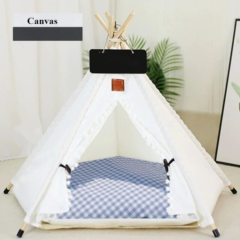 Outdoor Indoor Pet Tent Portable Removable Washable Dog House with Thick Cushion Anti-Slip Base Ideal for Small To Medium Cats